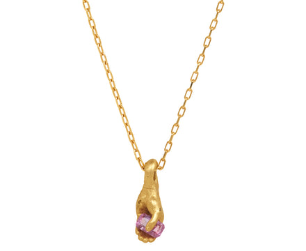 Fraser Hamilton Bubblegum Sapphire Hand Pendant Necklace