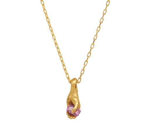 Fraser Hamilton Bubblegum Sapphire Hand Pendant Necklace