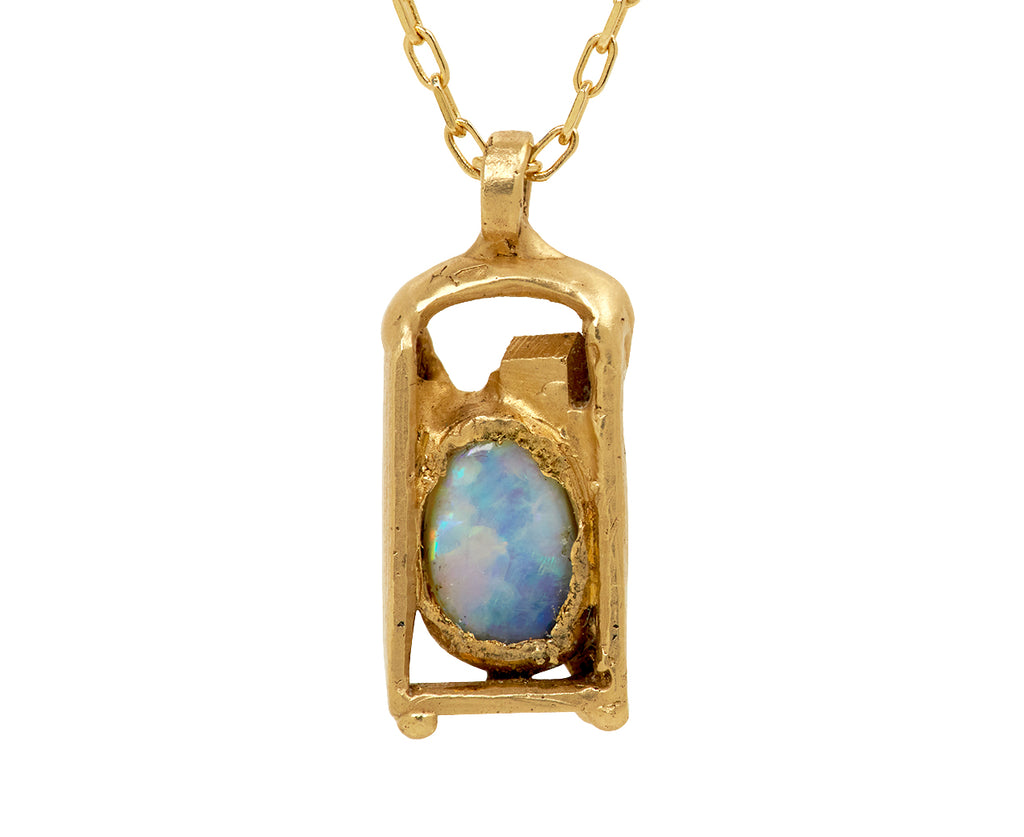 Fraser Hamilton Opal Snow Drift Pendant Necklace - Closeup