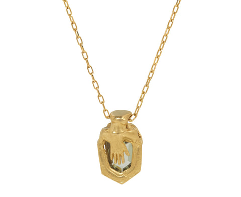 Fraser Hamilton Palanquin Rose Cut Sapphire Pendant Necklace