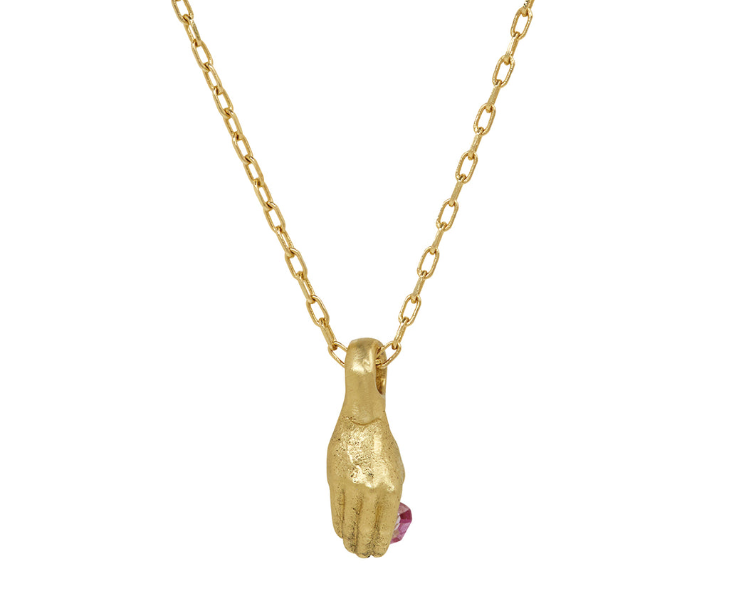 Fraser Hamilton Bubblegum Sapphire Hand Pendant Necklace - Back View