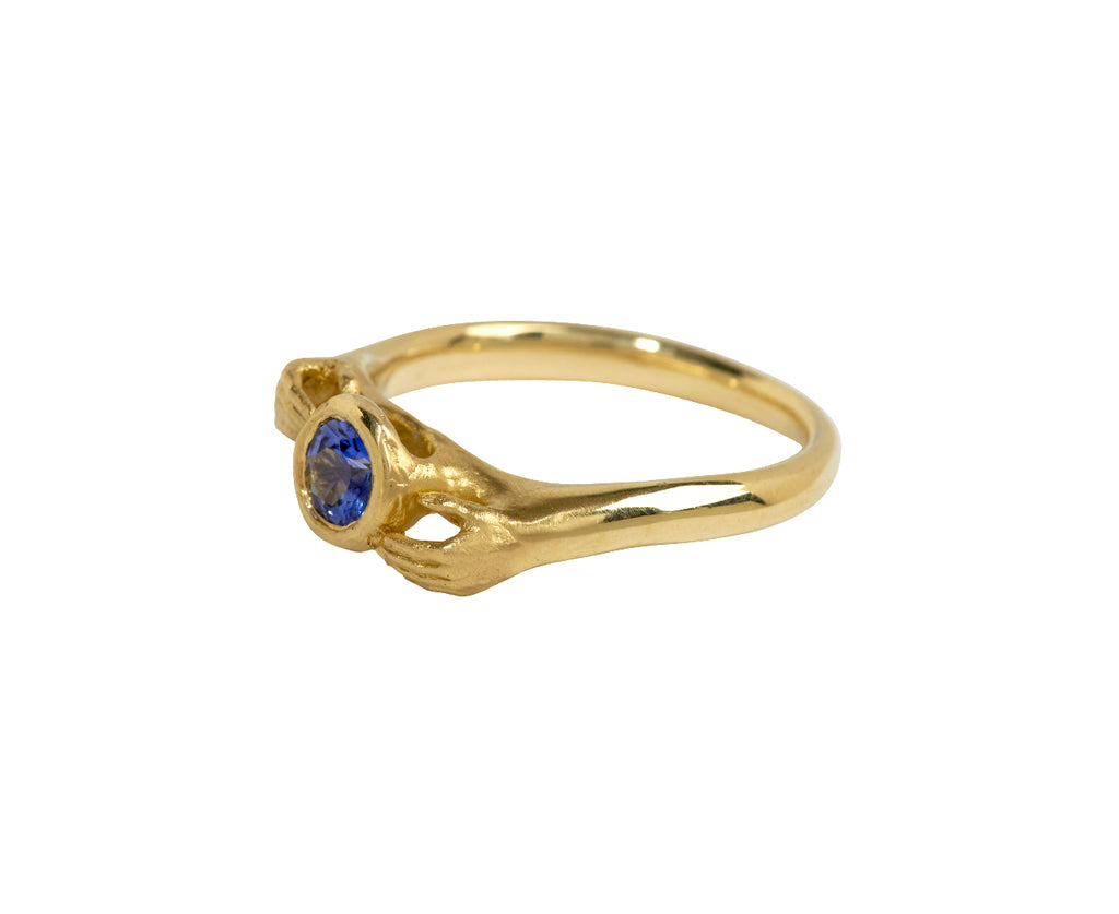 Fraser Hamilton Blue Sapphire Mizu Ring - Side View
