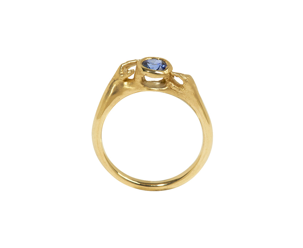 Fraser Hamilton Blue Sapphire Mizu Ring - Top Down View