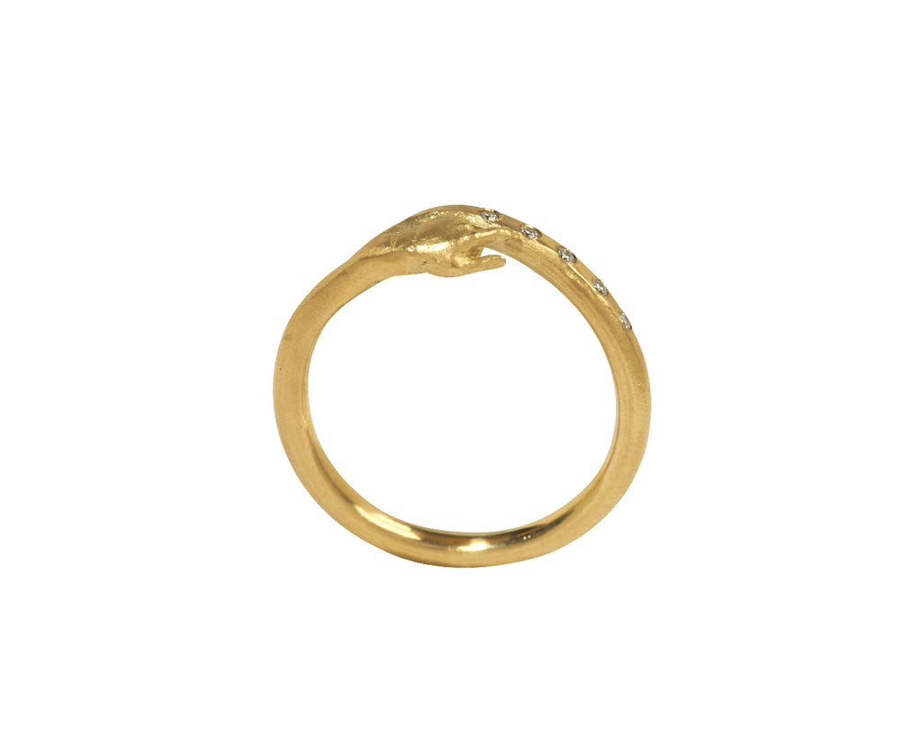 Fraser Hamilton Gold and Diamond Navigator Ring - Top Down View