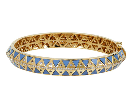 Harwell Godfrey Tanzanite Chubby Inlay Bangle Bracelet
