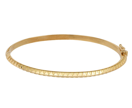 Skinny Talisman Textured Bangle Bracelet