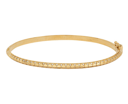 Diamond Skinny Talisman Bangle Bracelet