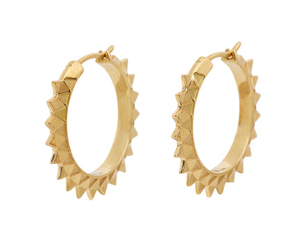 Spiked Talisman Hoop Earrings