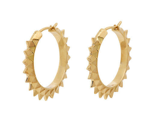 Spiked Talisman Hoop Earrings