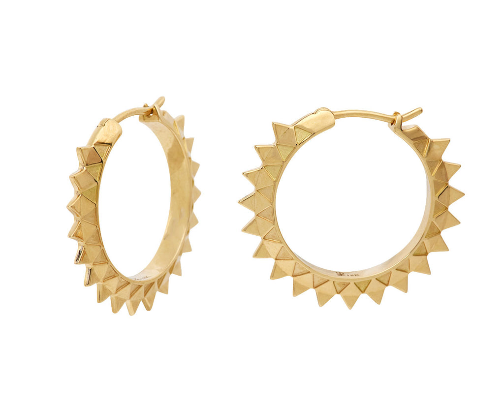 Spiked Talisman Hoop Earrings