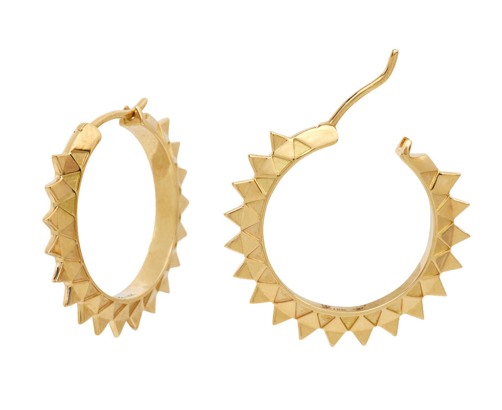 Spiked Talisman Hoop Earrings