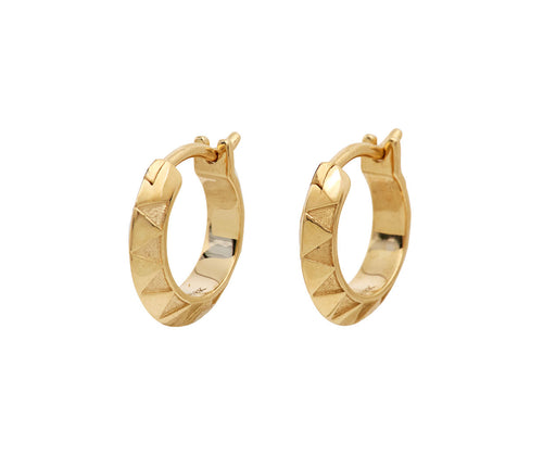 Skinny Talisman Huggie Hoop Earrings