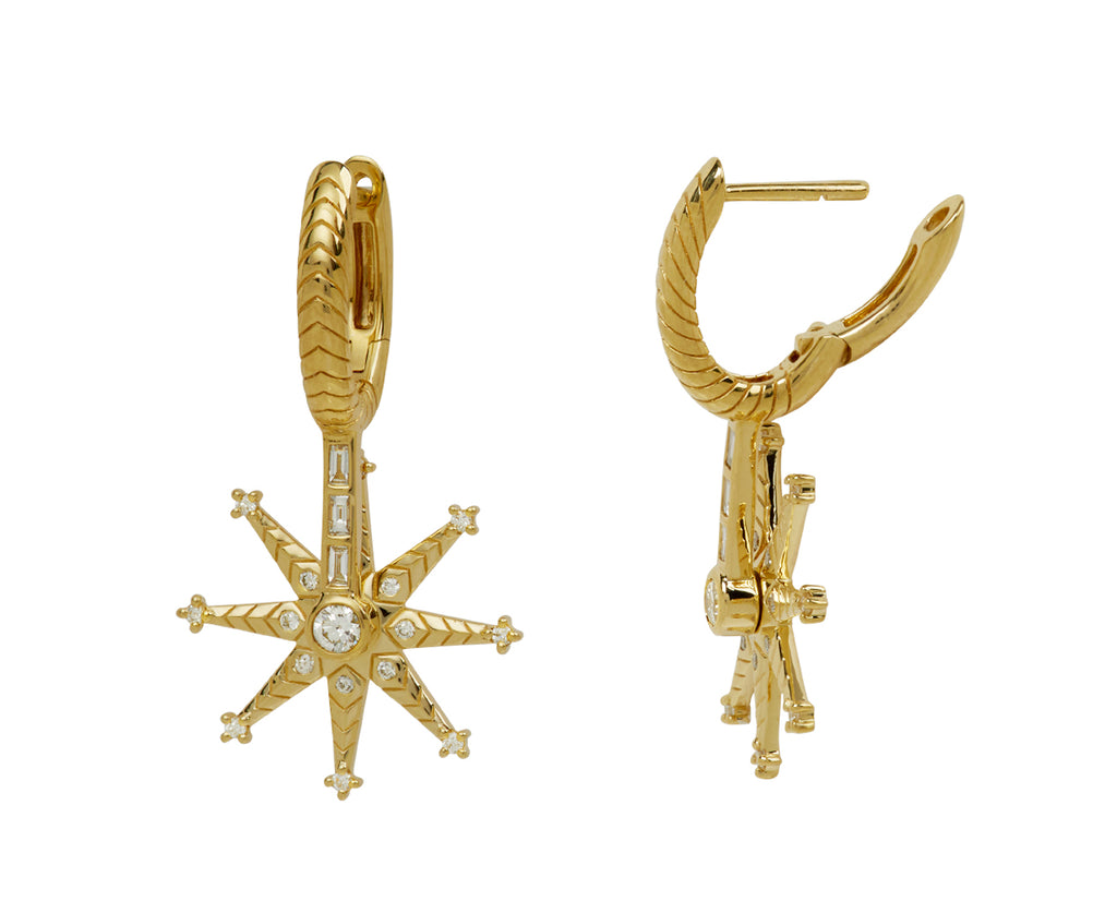 Harwell Godfrey Spur Diamond Huggie Earrings - closure
