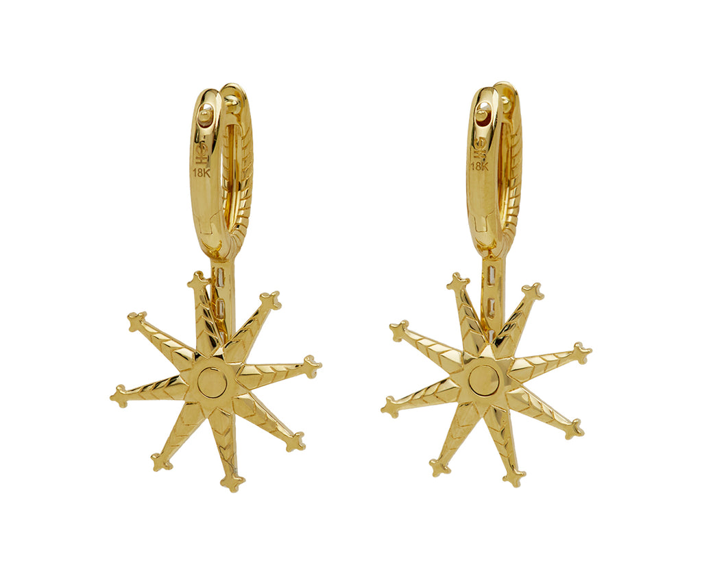 Harwell Godfrey Spur Diamond Huggie Earrings - back