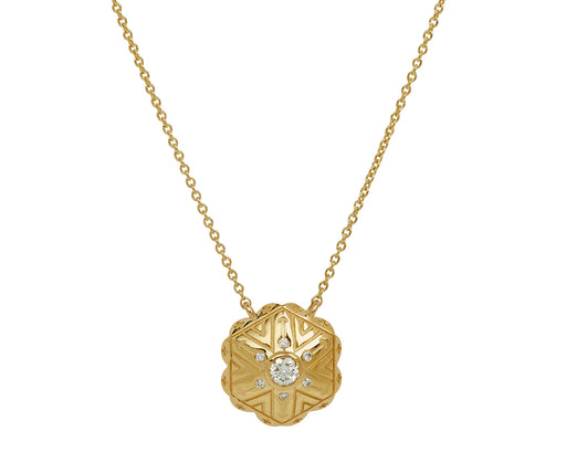 Harwell Godfrey Mini Concho Diamond Pendant Necklace