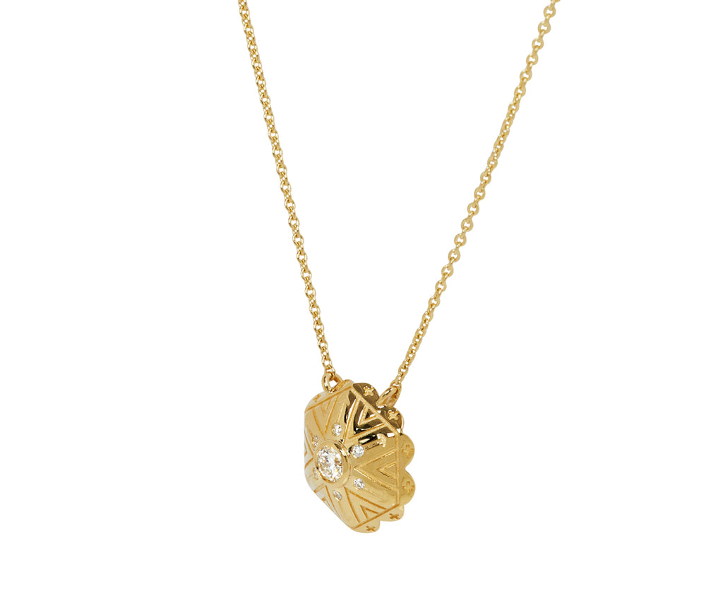 Harwell Godfrey Mini Concho Diamond Pendant Necklace - side