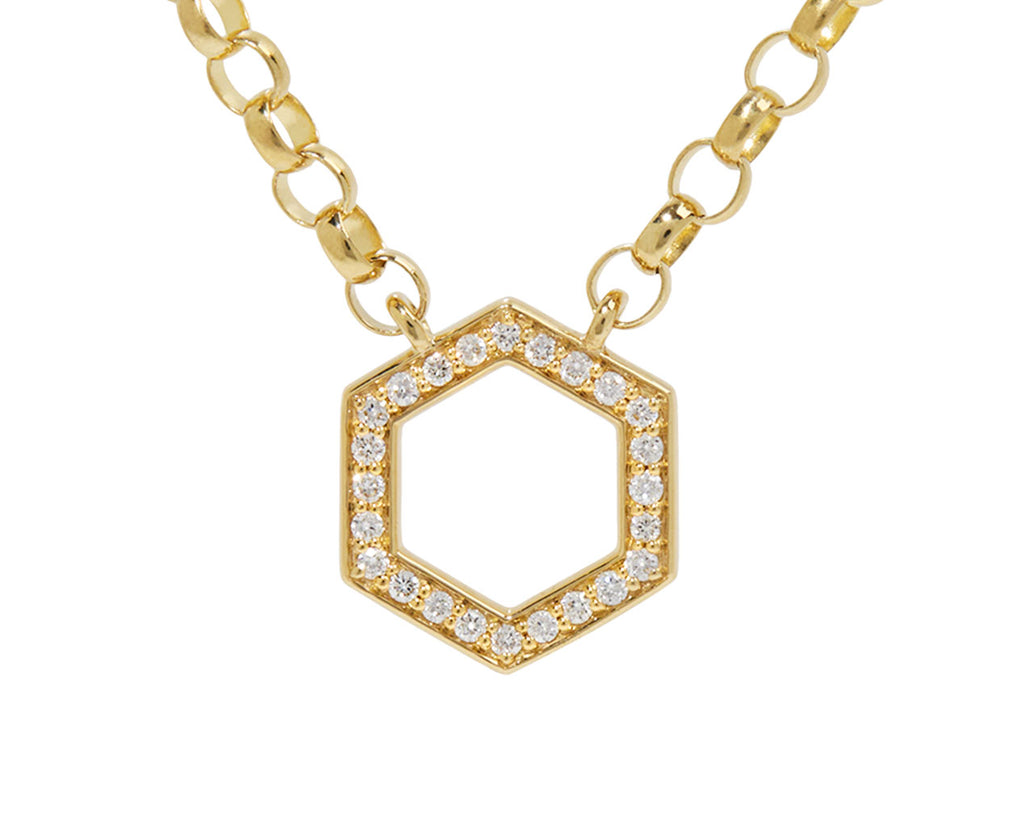 Rolo Chain Mini Diamond Foundation Necklace