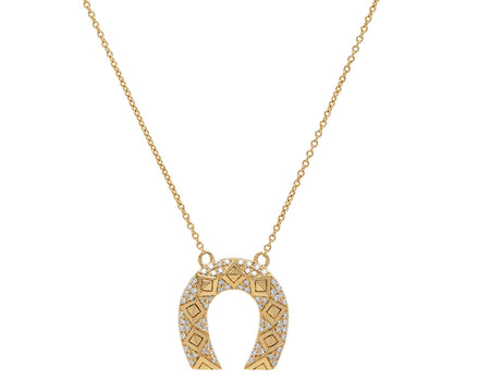 Harwell Godfrey Diamond Mini Horseshoe Pendant Necklace