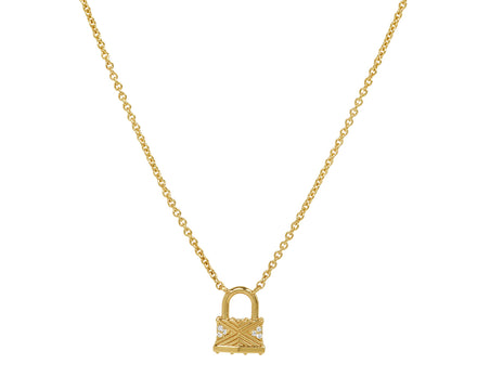 Tiny Lock Pendant Necklace