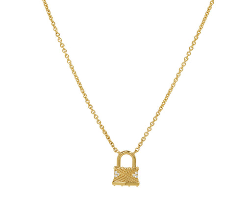 Tiny Lock Pendant Necklace