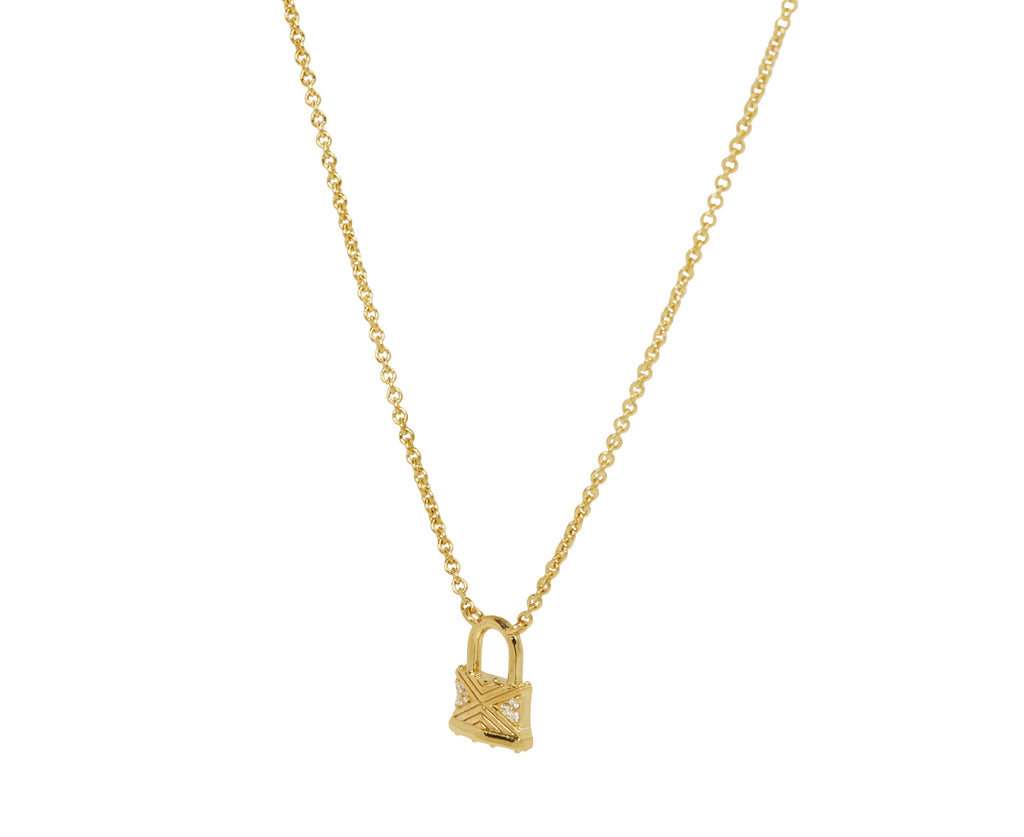 Tiny Lock Pendant Necklace