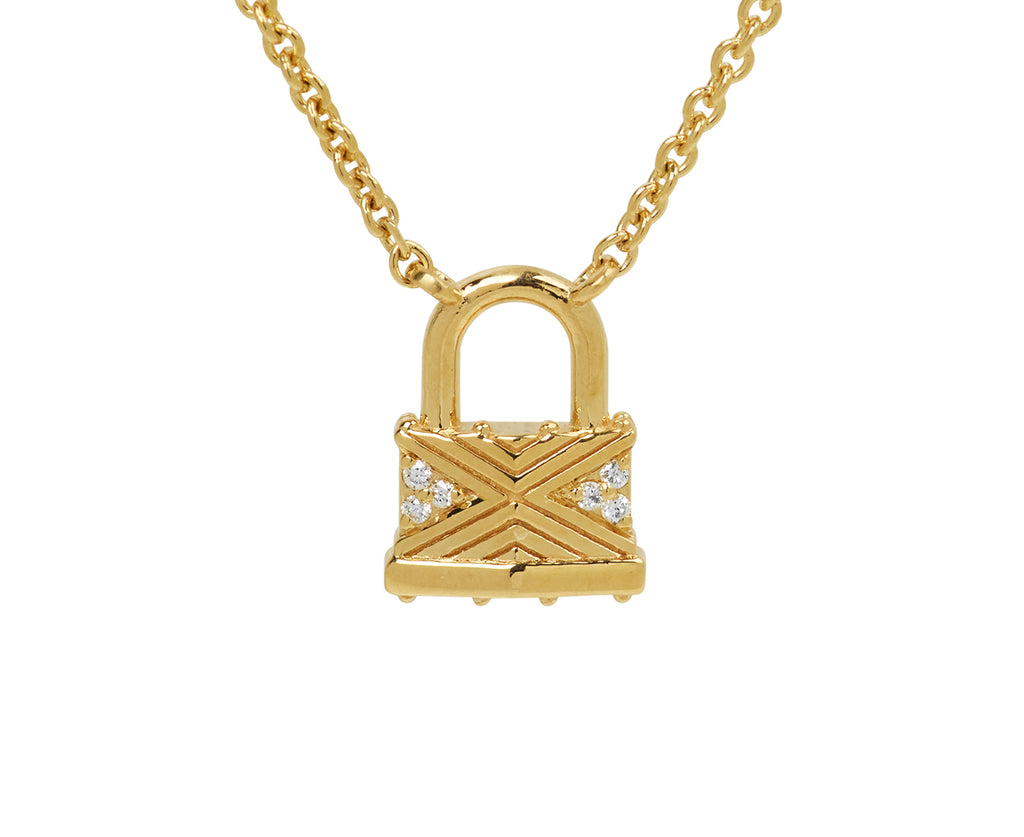 Tiny Lock Pendant Necklace