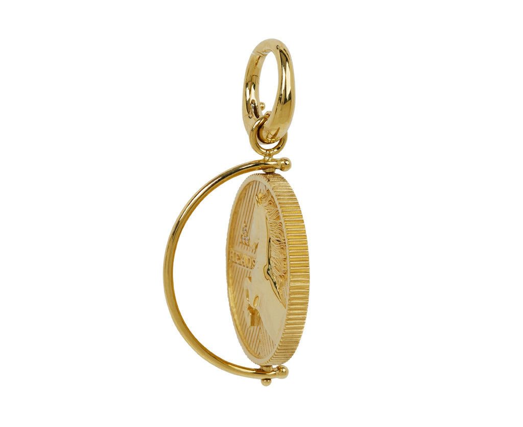 Harwell Godfrey Heads or Tails Coin Pendant ONLY - detail