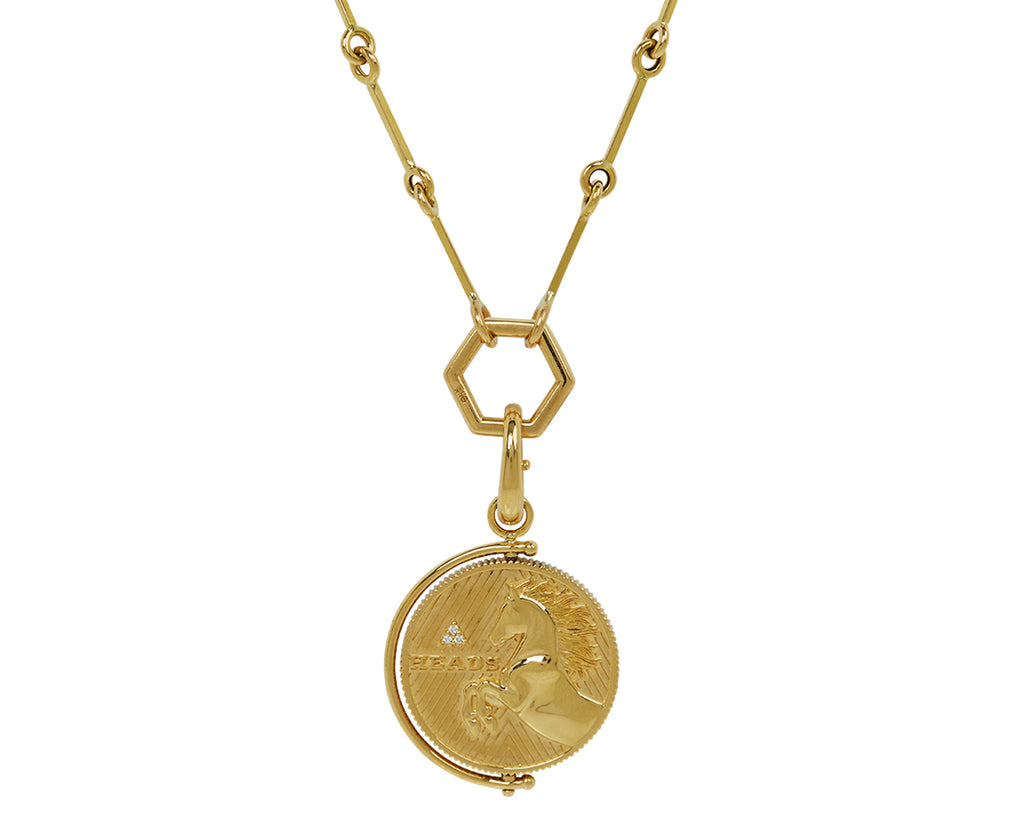 Harwell Godfrey Heads or Tails Coin Pendant ONLY - on chain
