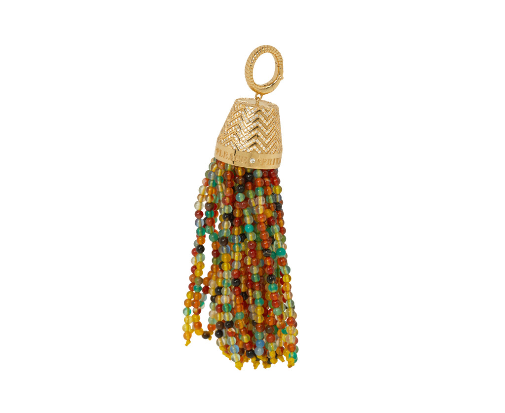 Rainbow Privacy Please Keychain Tassel Pendant ONLY