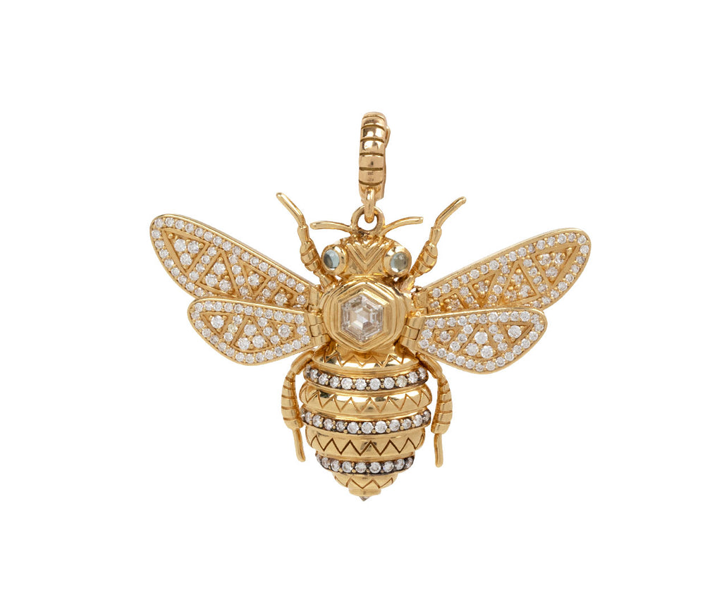 Diamond Honey Bee Charm Pendant ONLY