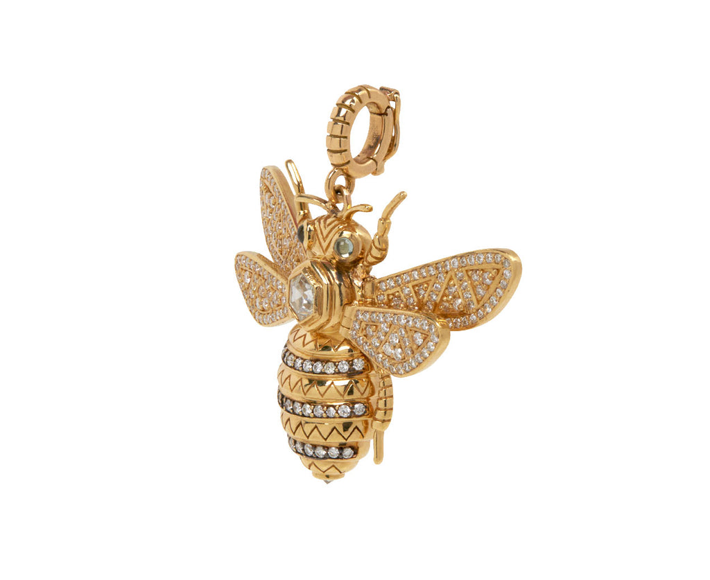 Diamond Honey Bee Charm Pendant ONLY