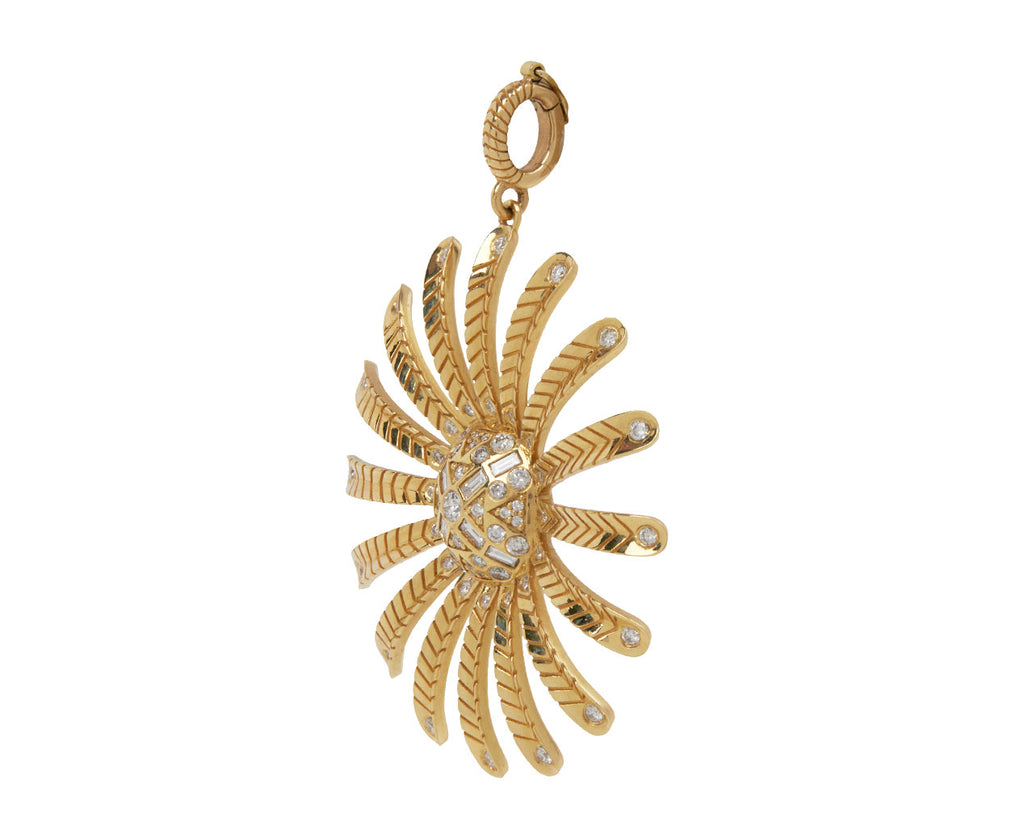 Diamond Major Sunflower Charm Pendant ONLY