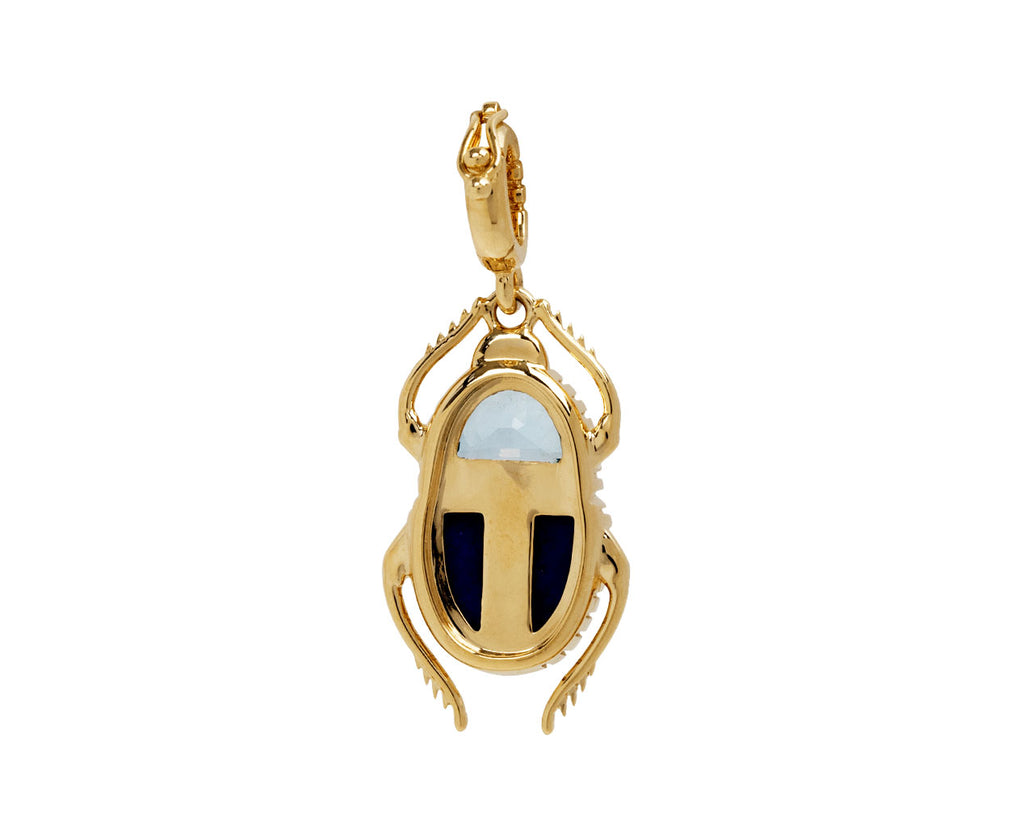 Blue Topaz and Lapis Mini Scarab Pendant ONLY