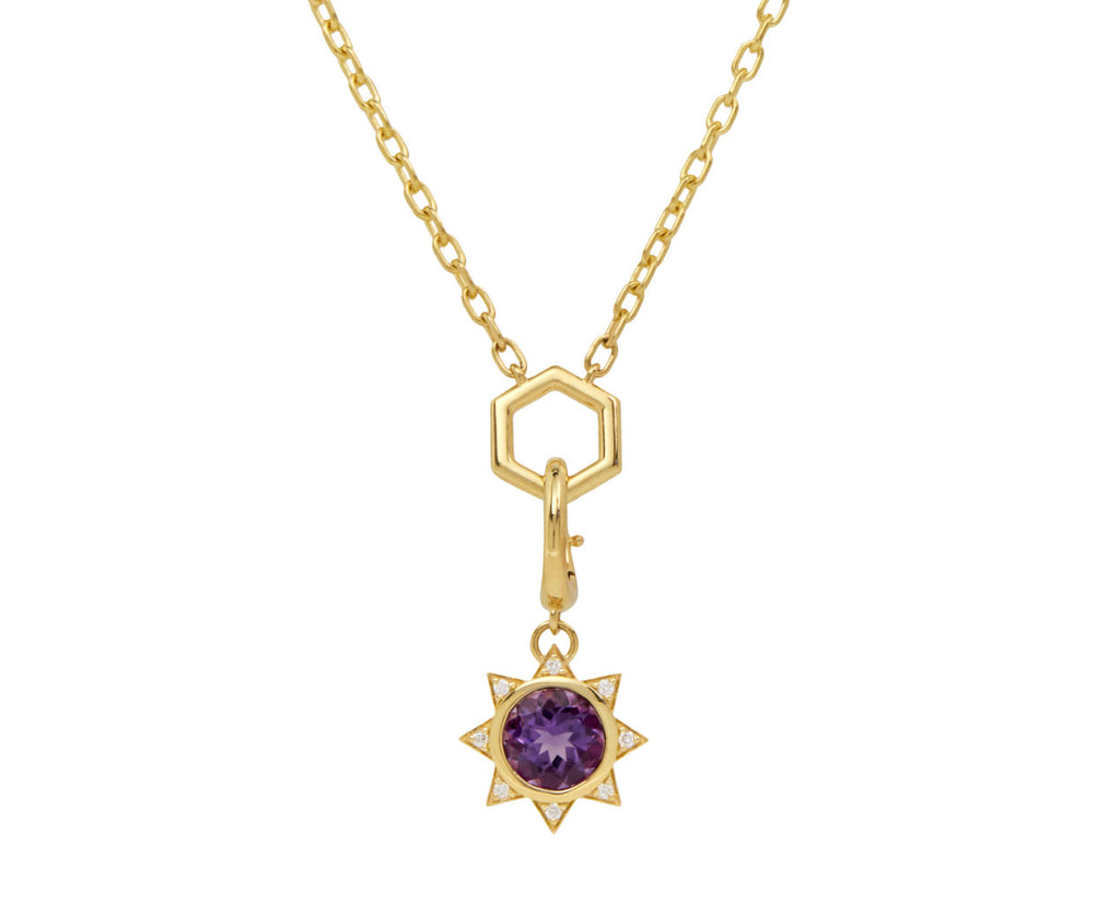 Amethyst Supernova Sun Charm Pendant ONLY