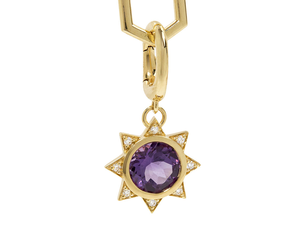Amethyst Supernova Sun Charm Pendant ONLY