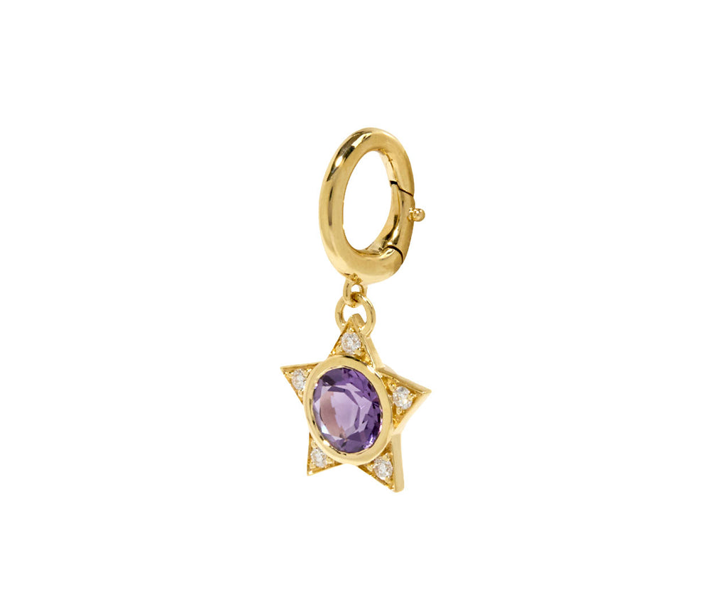 Amethyst Wish Upon a Star Charm Pendant ONLY