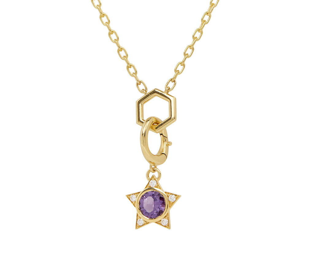 Amethyst Wish Upon a Star Charm Pendant ONLY