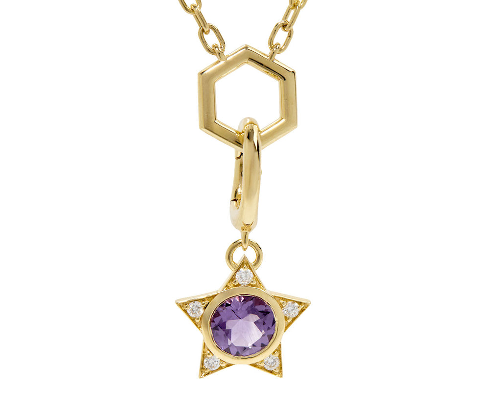 Amethyst Wish Upon a Star Charm Pendant ONLY