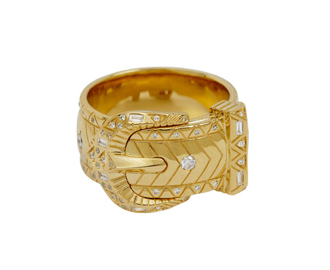 Harwell Godfrey Major Buckle Diamond Band Ring