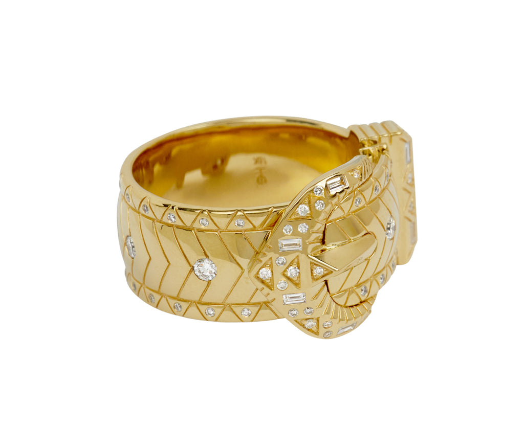 Harwell Godfrey Major Buckle Diamond Band Ring - other side