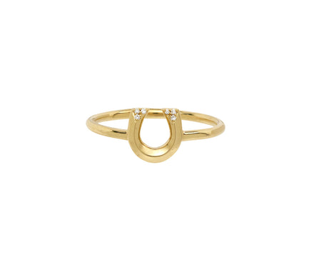 Tiny Horseshoe Motif Stacking Ring