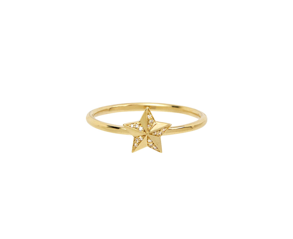 Tiny Star Motif Stacking Ring