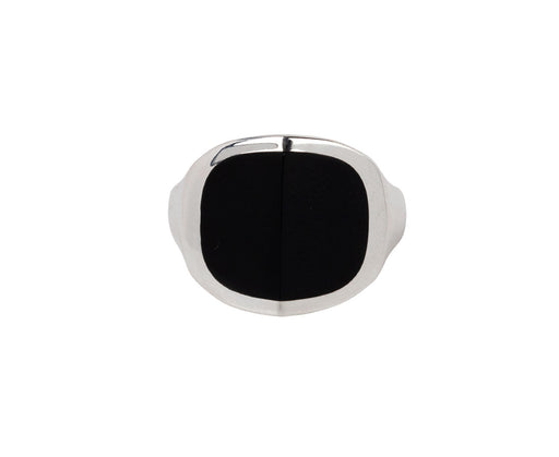 Hirotaka Equinox Pyramid Black Onyx Ring