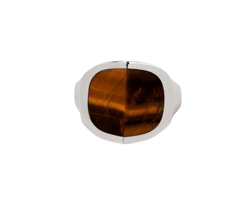 Hirotaka Equinox Pyramid Tigers Eye Ring