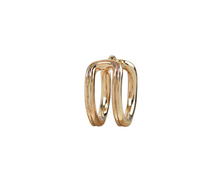 Hirotaka Beluga Double Line SINGLE Hoop Earring