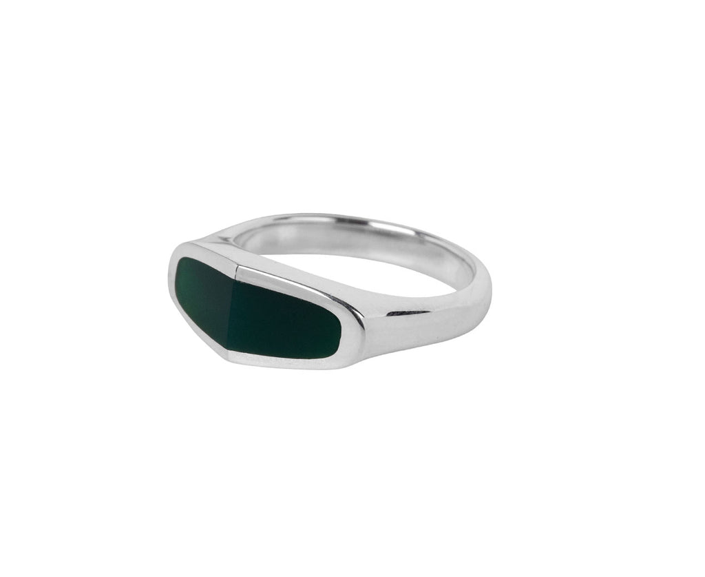 Hirotaka Equinox Pyramid Agate Ring - Closeup