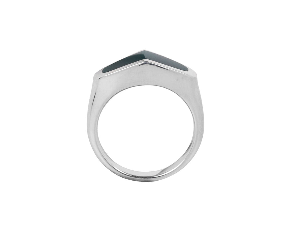 Hirotaka Equinox Pyramid Agate Ring - Side View