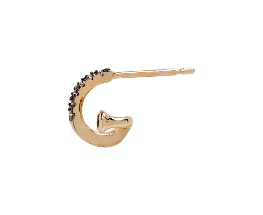 Drosera Black and White Diamond Earring Left SINGLE