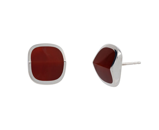 Hirotaka Equinox Pyramid Carnelian Earrings - Side View