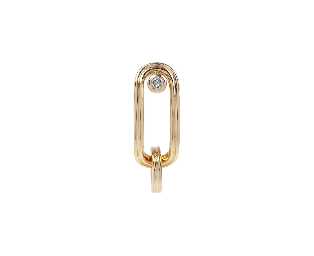 Hirotaka Beluga Oblong Allonge Diamond SINGLE Stud Earring
